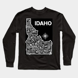 Idaho map Long Sleeve T-Shirt